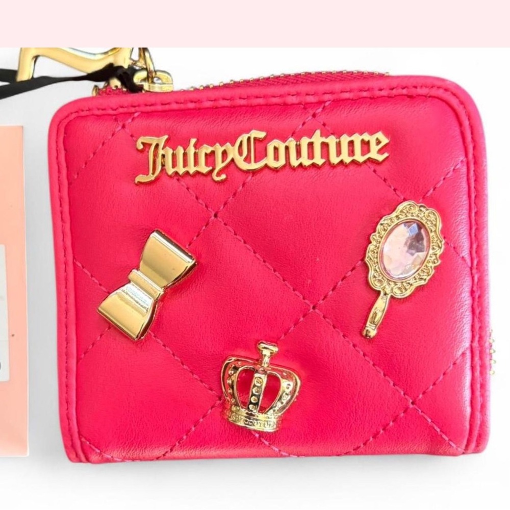 Juicy Couture Free Love Juicy Girls Only Pink Quilted Wallet